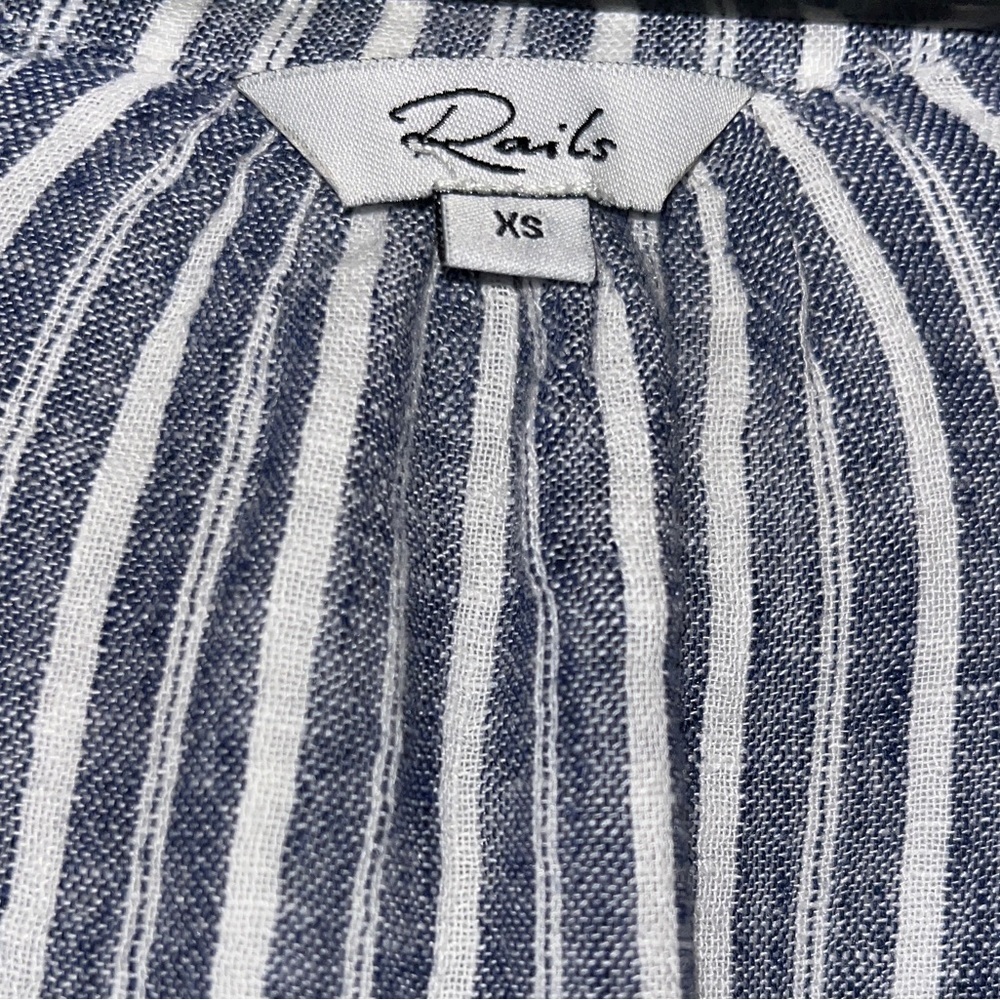 Rails Jasmine Dress In Blue Size Xs Linen Blend L… - image 5